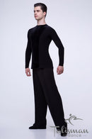 Men’s Dress for Ballroom Dancing, Black Men’s Dress, Velvet Men’s Dress
