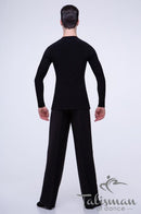 Men’s Dress for Ballroom Dancing, Black Men’s Dress, Velvet Men’s Dress