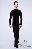 Men’s Dress for Ballroom Dancing, Black Men’s Dress, Velvet Men’s Dress