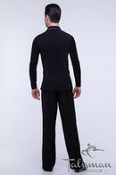 Men's classic ballroom dance vest, with satin trim