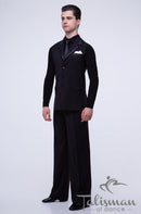 Men's classic ballroom dance vest, with satin trim