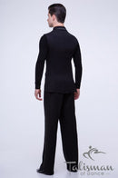 Men's classic ballroom dance vest, with satin trim