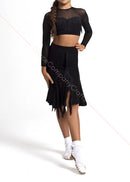 fringe ballroom skirt