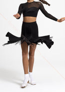 fringe ballroom skirt