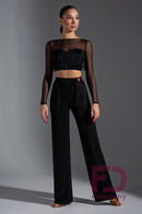 Ballroom dance blouse with fringe