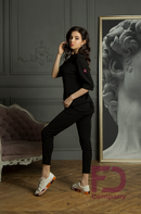 Loose blouse with velvet