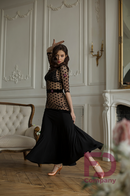 Skirt for the standard. Long skirt for ballroom dancing.Maxi skirt.Dance skirt.Floor length skirt. Long black skirt.Maxi long skirt