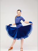 Ballroom dance dress, supplex gloves included