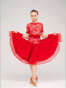 Ballroom dance dress, supplex gloves included
