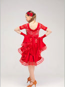 Ballroom dance dress, supplex gloves included