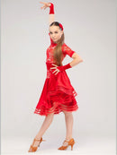 Ballroom dance dress, supplex gloves included