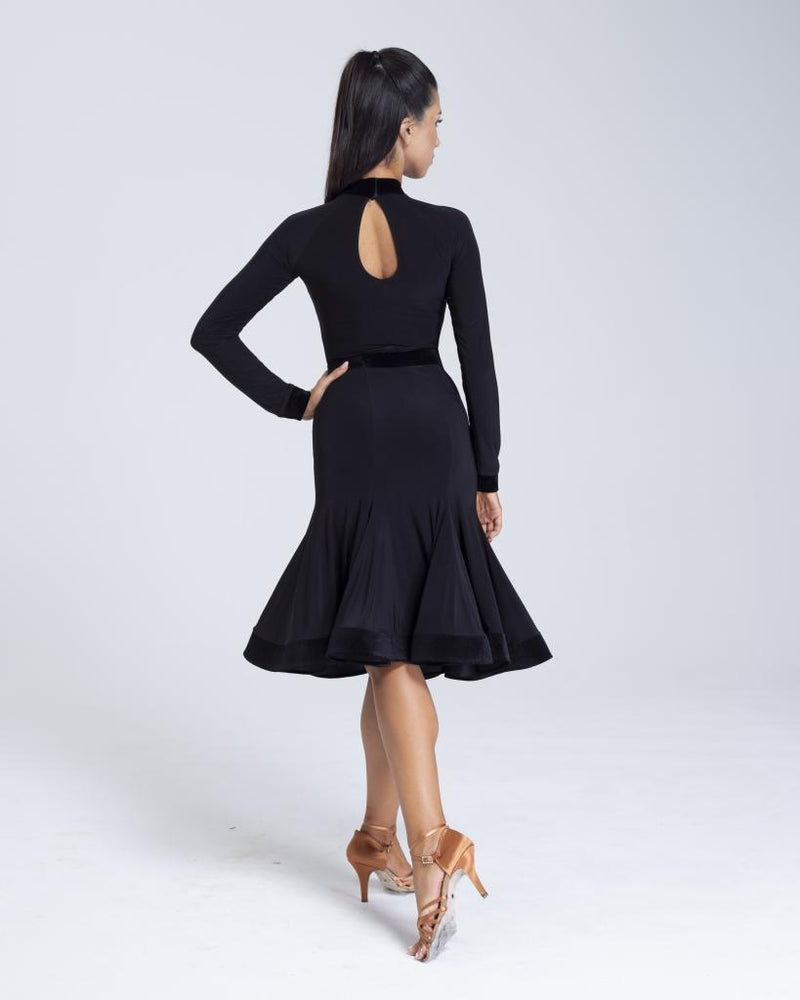 Elegant Modest Dance Dress with Unique Style and Comfort | Stretch Jersey Latin Dress Elegant Modest Dance Dress with Unique Style and Comfort | Stretch Jersey Latin Dress