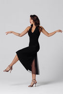 halter neck tie dress