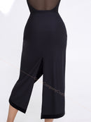 black ballroom skirt
