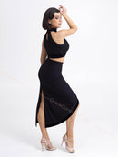 black ballroom skirt