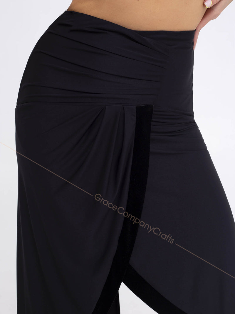 black ballroom skirt