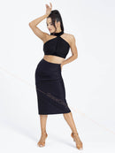 black ballroom practice skirt