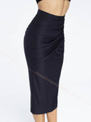 black ballroom practice skirt