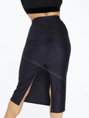 black ballroom practice skirt