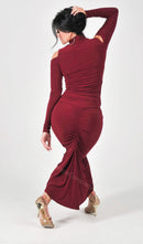 burgundy dance skirt