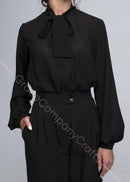 Ballroom dance blouse with ties