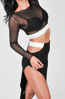 Ballroom Dance Blouse Mesh