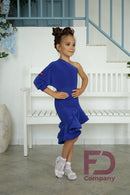 asymmetric blue ballroom dresses