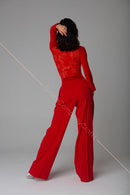 Red Tango Pants with Pintucks