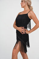 fringe halter dress