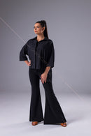Women's dance pants for the dance floor, flared cut
