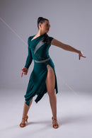 green dance dress