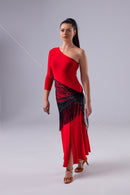 red tango dress