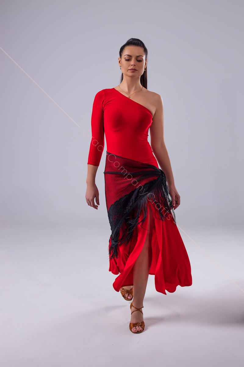 Elegance Embodied: Red Tango Dress Elegance Embodied: Red Tango Dress