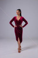 velvet pencil dress