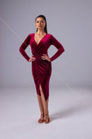 velvet pencil dress