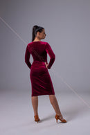velvet pencil dress