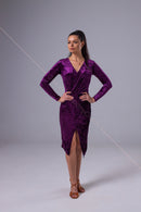purple velvet dress