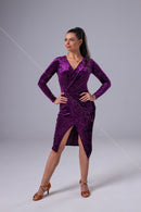 purple velvet dress