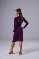 purple velvet dress