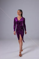 purple velvet dress