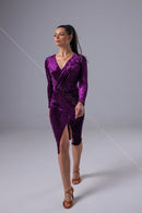 purple velvet dress