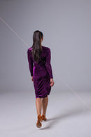 purple velvet dress