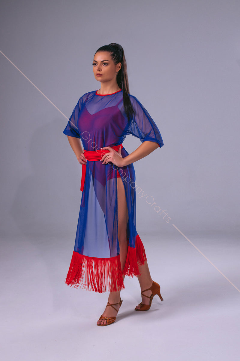 mesh dance dress
