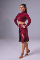 Burgundy dance skirt