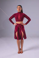 Burgundy dance skirt