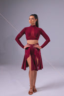 Burgundy dance skirt