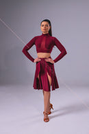Burgundy dance skirt