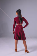 Burgundy dance skirt