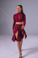 Burgundy dance skirt