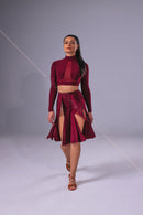 Burgundy dance skirt